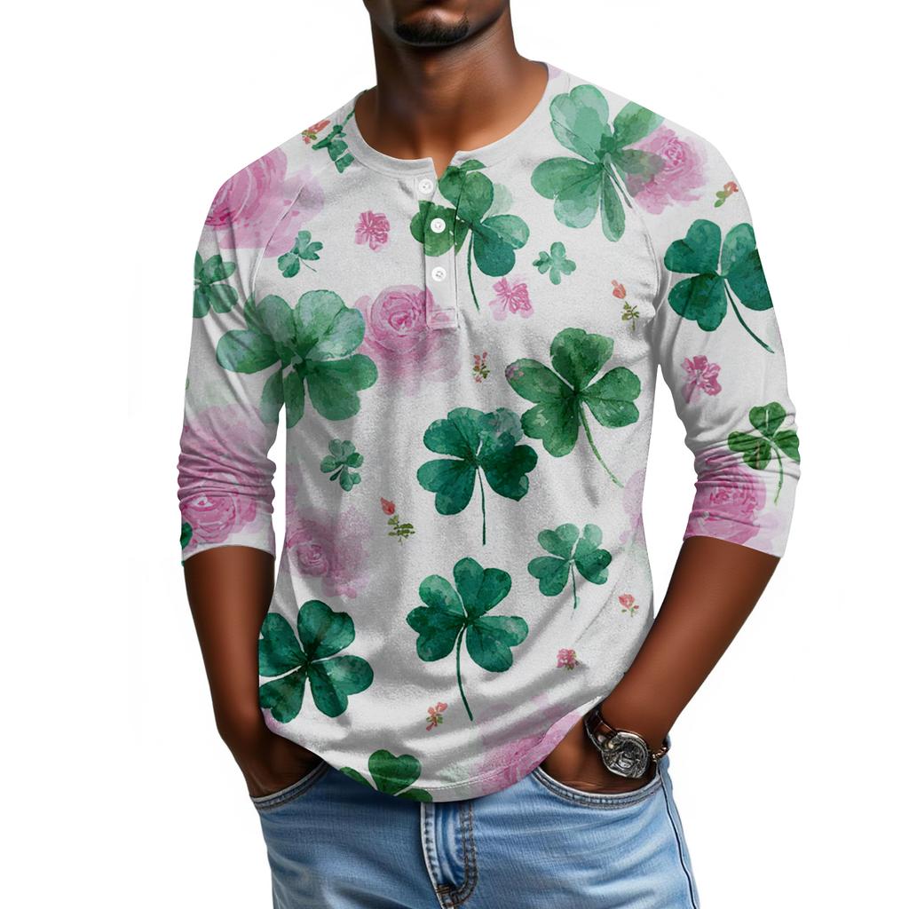 Men's Raglan Sleeve Three-quarter Sleeve Top