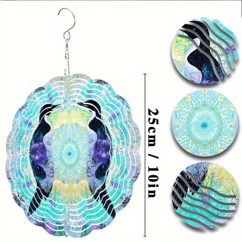 10 Inch Hanging Wind Spinner with 360 Degree Hook for Balcony Garden Decor Spring Summer Outdoor DecorationMetal Wind Chimes for Home Decor
