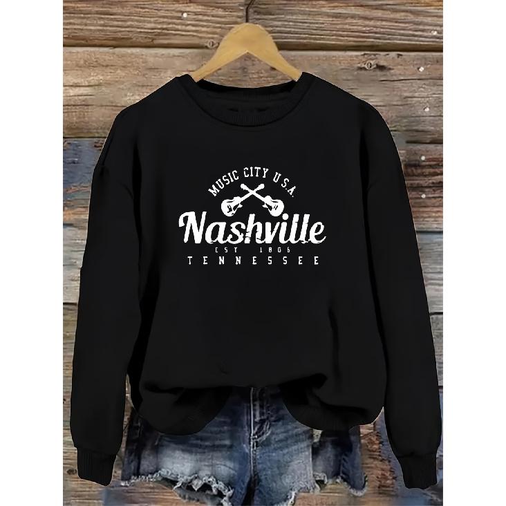 Fashion printed round neck sweatshirt, trendy branded women s apparel S чёрный