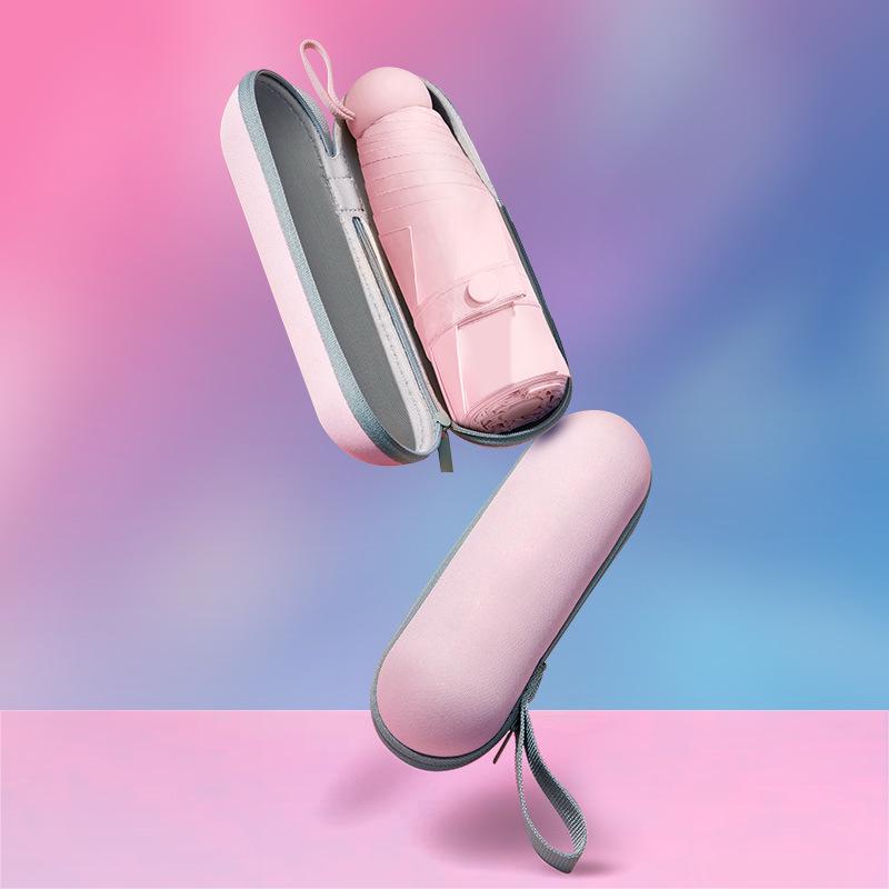 Ombrello da donna a 8 ossa di alta qualità da 10 colori Ombrello da pioggia a cinque pieghe Ombrello da sole antivento in puro colore