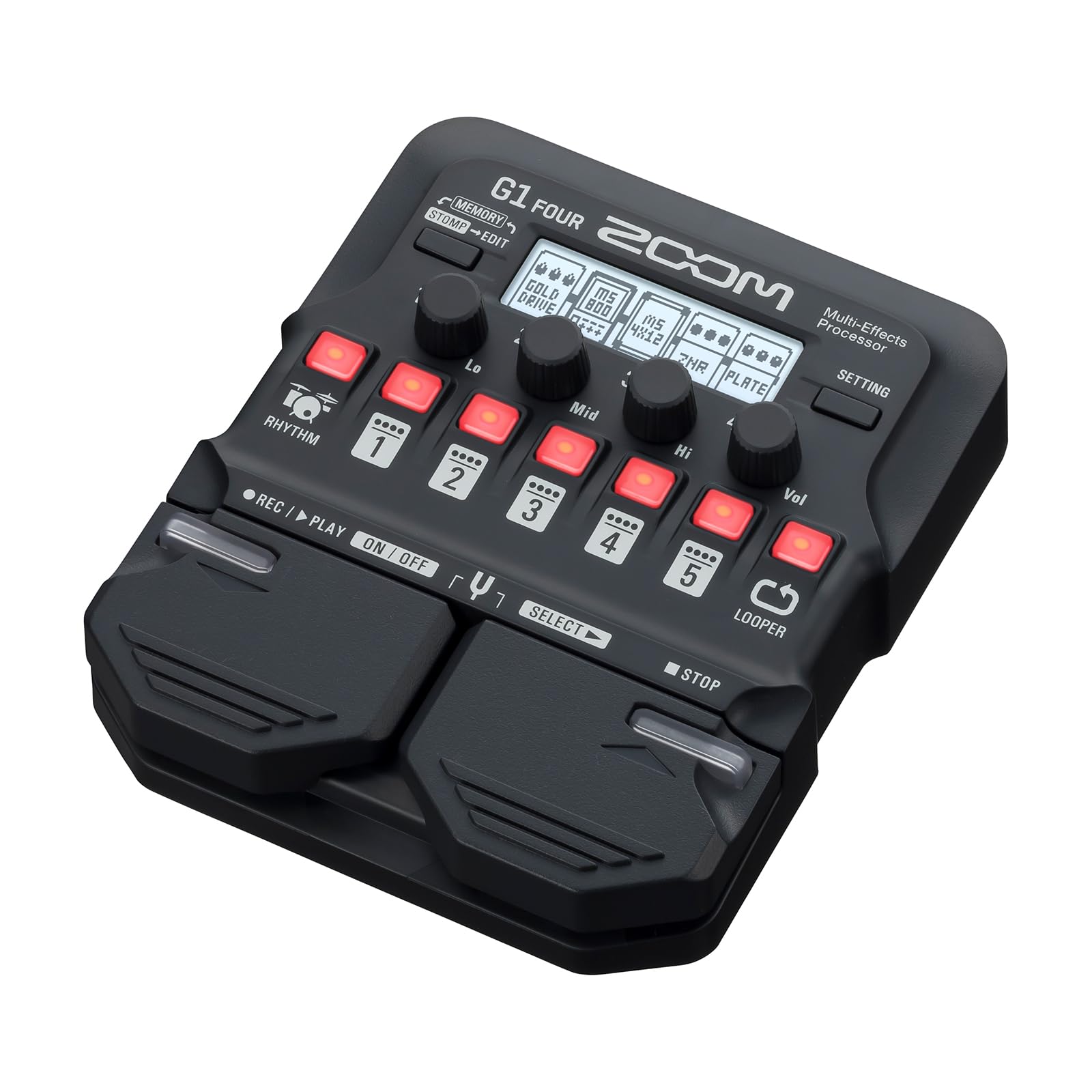 

ZOOM G1 FOUR Guitar Multi-Effects Pedal [Official Japanese Product/3-Year Warranty] Features 60 Effects, Looper, and Drum Machine, Lightweight and Com