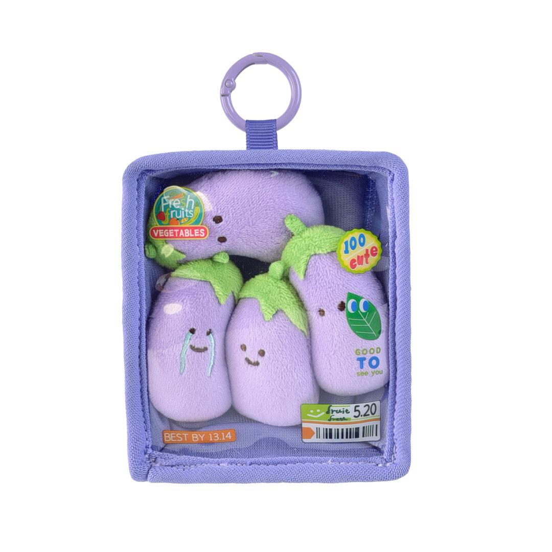 Schattig Pluche Speelgoed Groente Fruit Hanger Set Aubergine Mangosteen Chili Appel Ananas Komkommer Tas Decoraties Kindercadeau Ideeën about 10cm