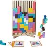 wooden tetris tetris puzzle wooden puzzle building block puzzle colorful 3d wooden unisex