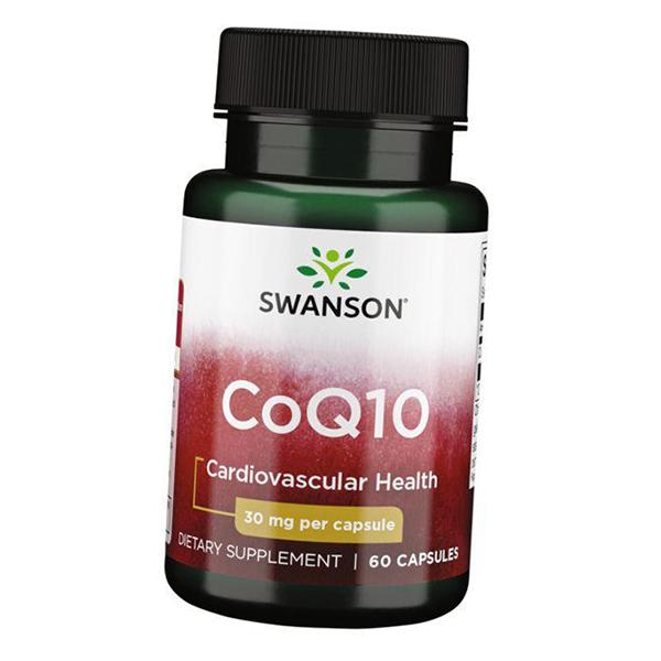 

Натуральний коензим Q10, Убідекаренон, CoQ10 30, Swanson 60капс (70280016) 60caps
