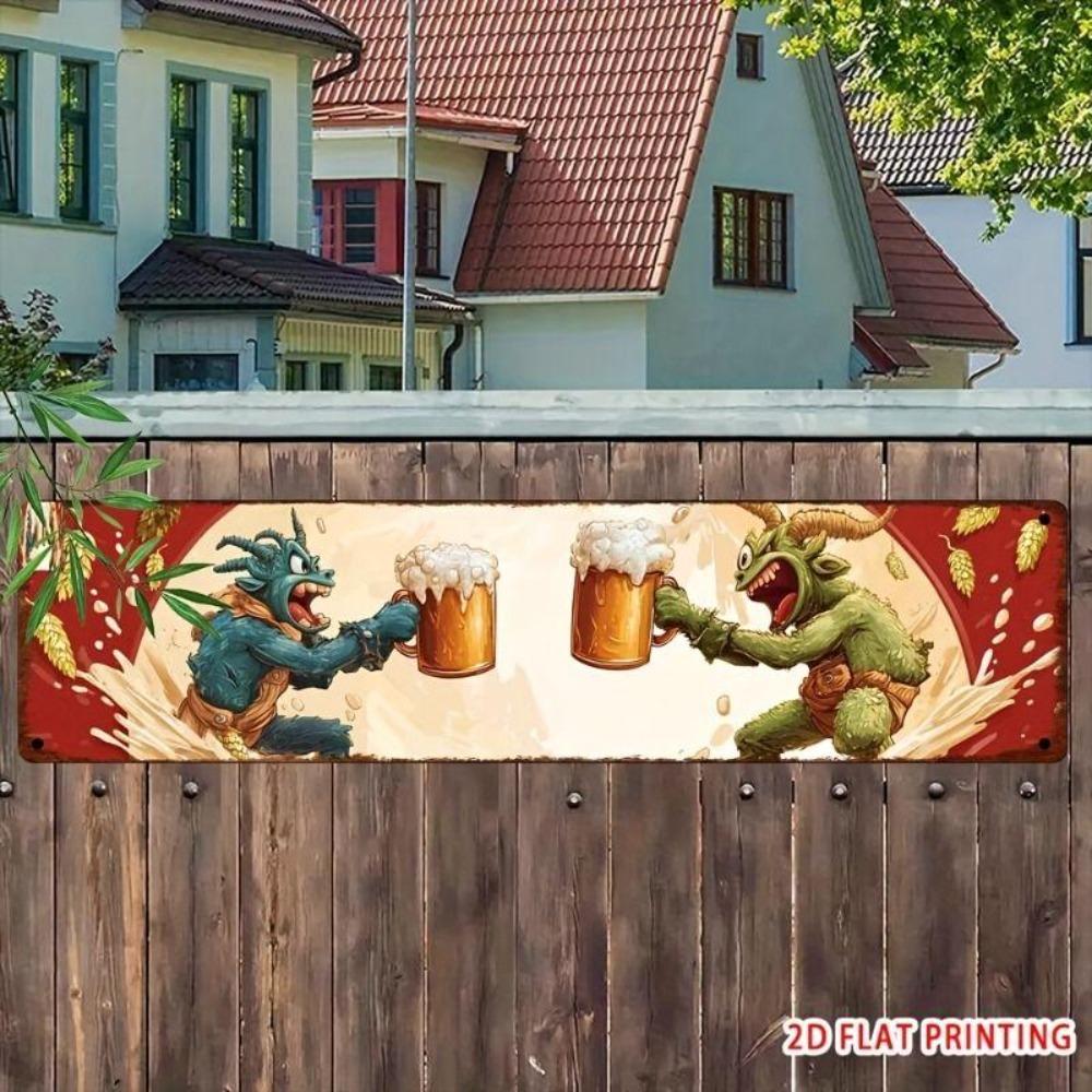 Retro Metal Wall Art for Home Office Beer Bar Decor
