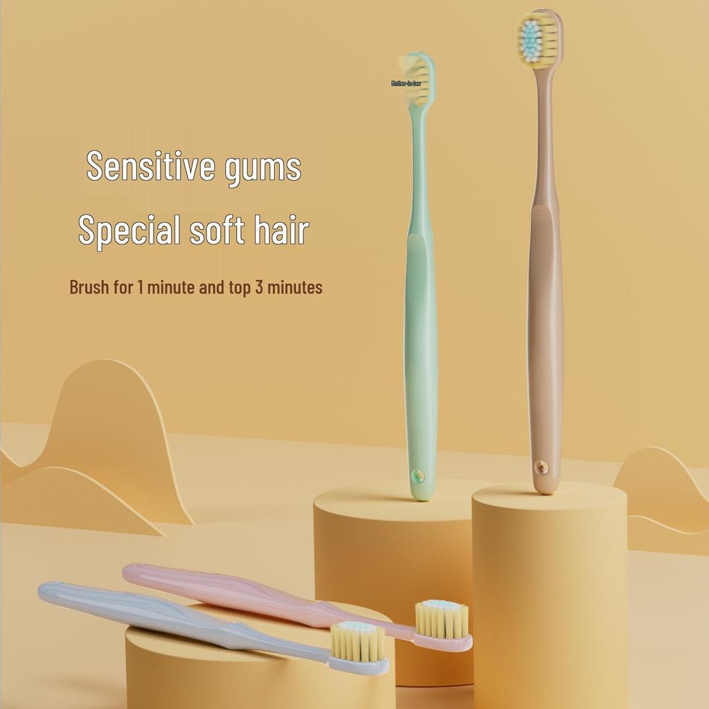 Neukundenangebot: WISDOM Zahnbürste für Erwachsene mit weichen Borsten, breiter Kopf, 4er-Pack, leicht zu öffnende Verpackung