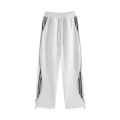 Spring and Autumn Skinny Design Casual Sweatpants Straight Striped Wide Leg Pants Women's Pants