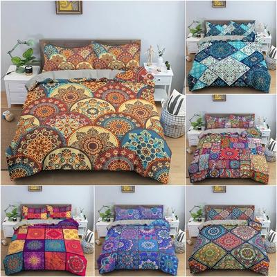 3D Mandala Duvet Cover Set Floral Pattern Bedding Set For Bedroom Luxury Cozy Quilt Cover With Pillowcase Home Decor