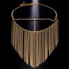 Long Tassels Face Mask Shimmering Rhinestone Mask with Adjustable Chain Crystal Fringes Mask Stylish Jewelry Accessory