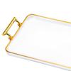 Decorative Trays for Home Decor Plastic Tray with Handles for Serving Coffee Snacks Perfume Jewelry
