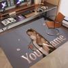Custom Name Crystal Velvet Rug,Ayliva Comfortable Anti Slip Floor Mat For Room Decoration