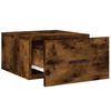Wall Mounted Nightstand Smoked Oak 35 x 35 x 20 cm