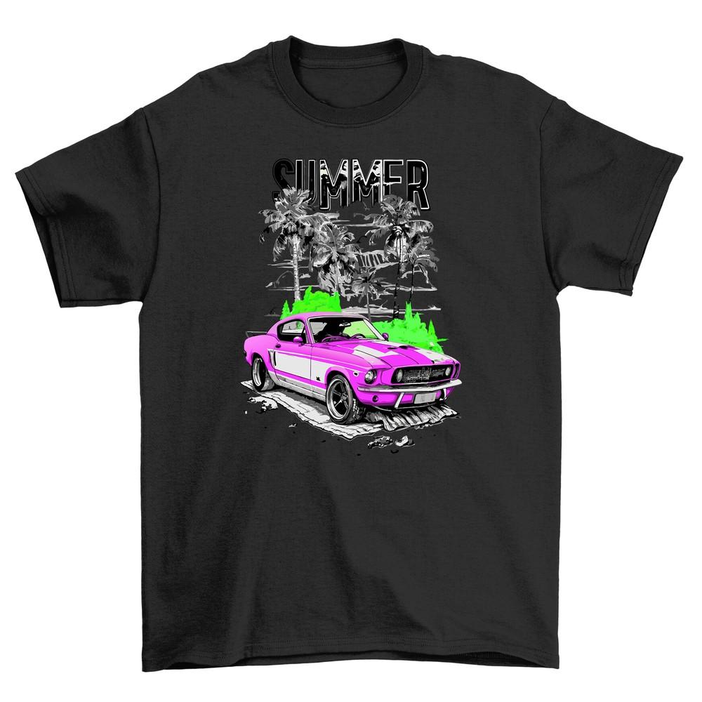 

Summer_17 Hot car Edition Funny Pink car T-shirt for Car Lovers - 100% Cotton, 3XL