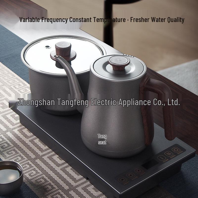 Tang Dynasty Style Titanium Electric Teapot: Adjustable Temperature, Auto-Fill, Heat-Preserving Kettle for Brewing and Boiling.