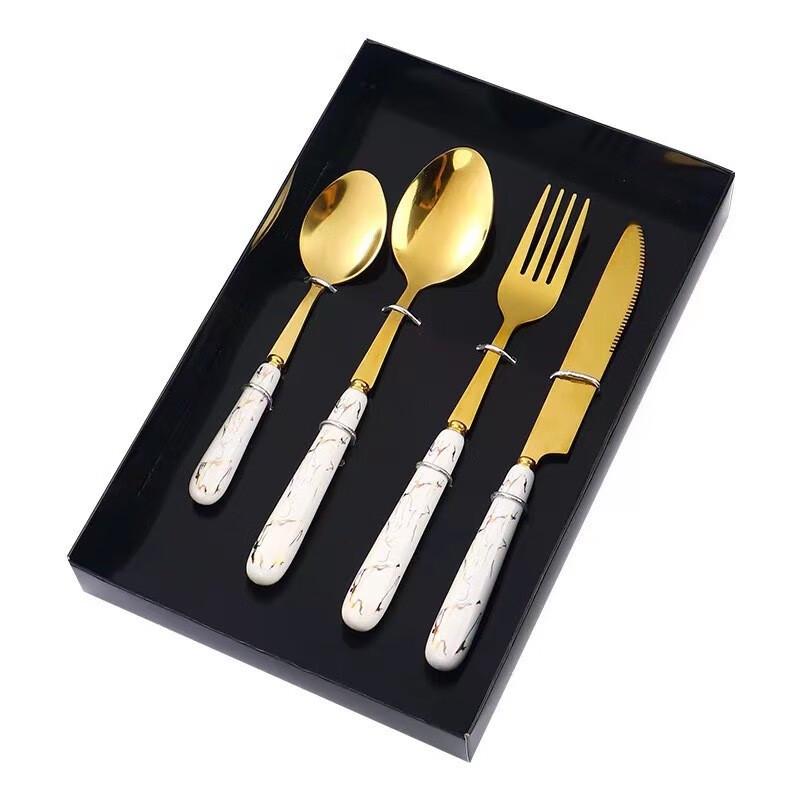 ZISIZ 7-Piece Ceramic Kitchen Utensil & 4-Piece Dinnerware Set