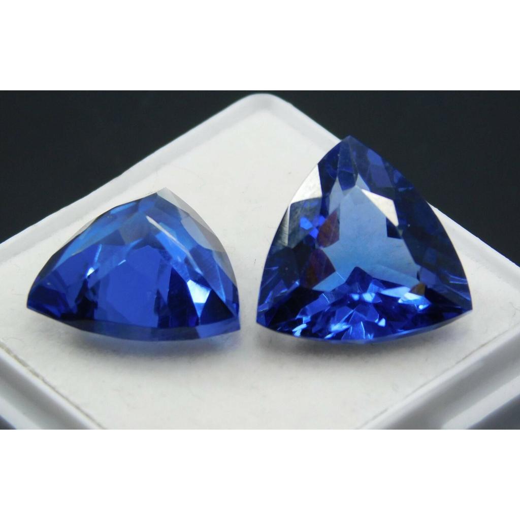 Natural Blue Sapphire Loose Gemstone 8 To 10 Ct Trillion Cut Pair September Birthday Birthstone