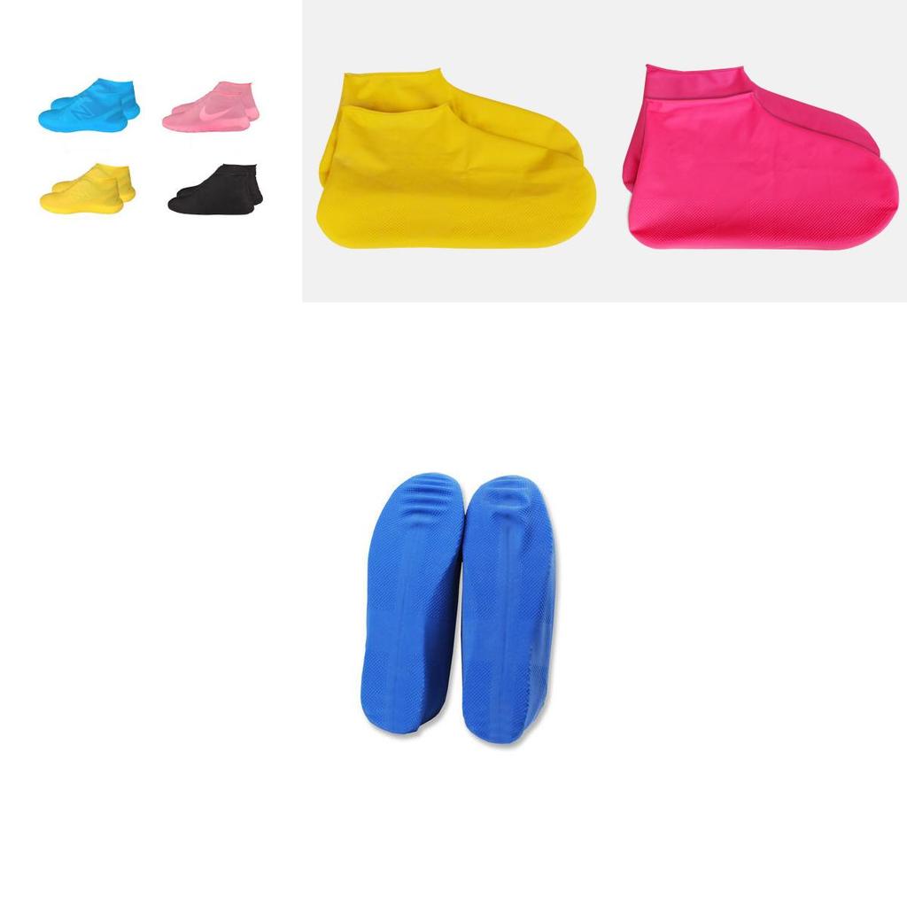 Outdoor 1 Pairs Waterproof Rubber Rain Shoe Covers Overshoes Boot Covers