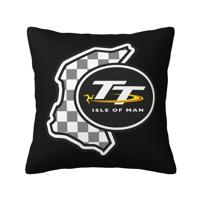 Motorcycle Sport Isle Of Man TT Races Cushion Cover  cm Throw Pillow Case Living Room Decoration Sofa Chair Pillowslip