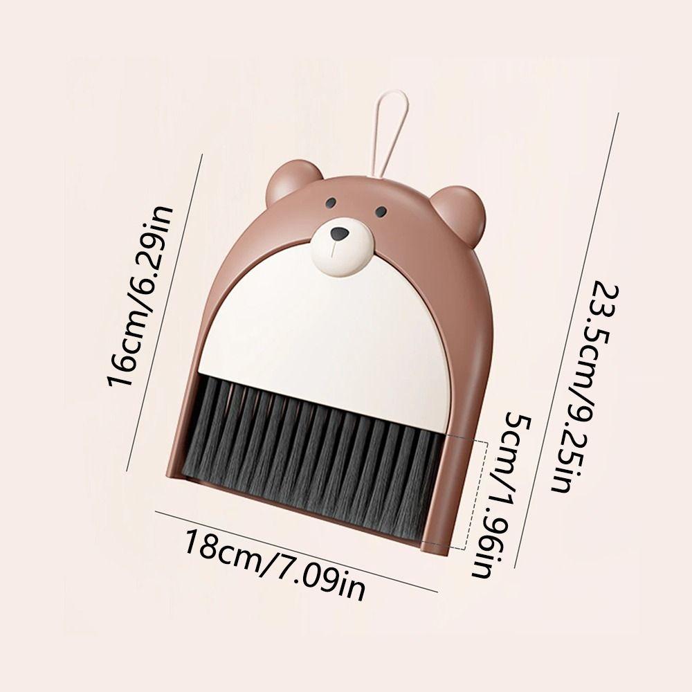 Cartoon Mini Dustpan with Broom Hangable Dust Pans with Brush Set Portable Cleaning Tool  Keyboard