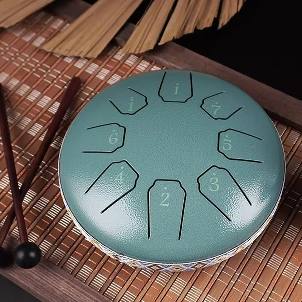 6 Inch 8 Note Drum Musical Percussion Instruments Portable Meditation Sound Therapy Accessories Lotus Drums