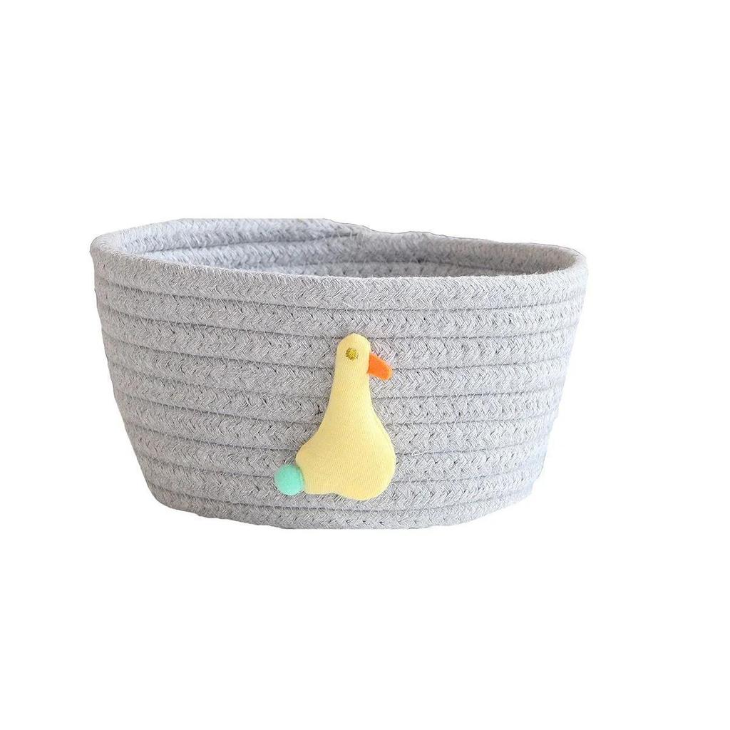 Cotton Rope Storage Basket Weaving Nordic Simple Desktop Sundries Cotton Storage Box Number Cartoons Storage Box