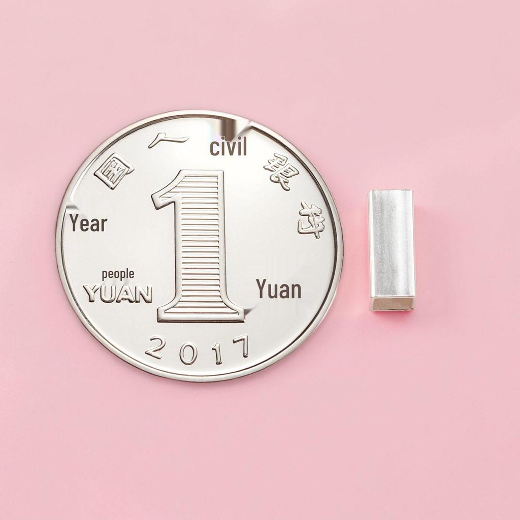 S925 Sterling Silver Square Tube Connector Beads for DIY Jewelry and Hand Rope Weaving