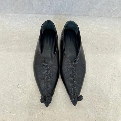 Schuhe Damen 2025 Neu Spitz Designer Gewebtes Leder Mary Jane Ballerinas Einfache Eleganz Slipper Loafer