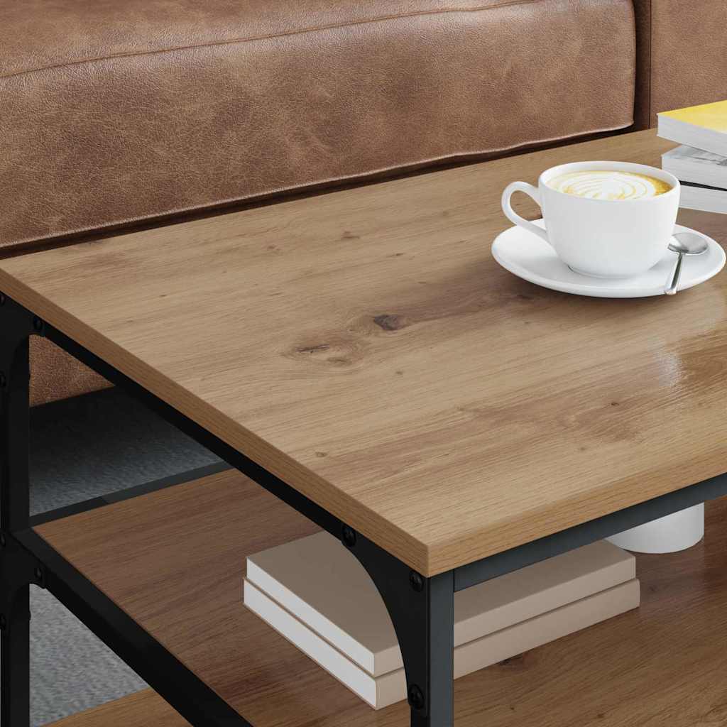Artisan Oak Coffee Table 90 x 49 x 40 cm Engineered Wood