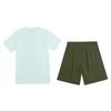 Li-Ning Campus Series Simple Brand Logo Comfortable Quick-Dry Short Sleeve Versatile Tied Five-Point Pants Casual Sports Suit Men suit YATV051-4