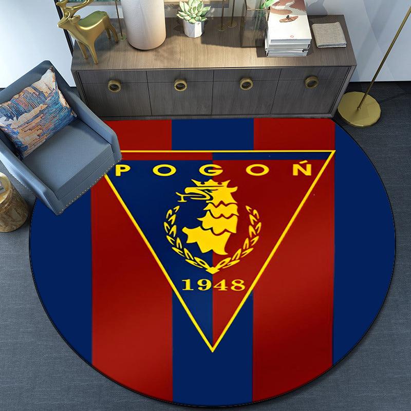 Pogoń Football Crest Round Rug for Livingroom,Bedroom, Palyroom, Chair Rug, Area Rug, Circle Carpet, Fan Christmas Gift