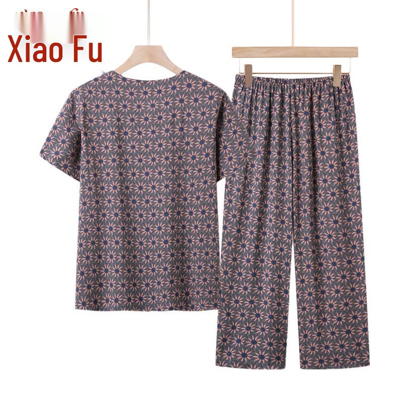 

Women s Mid-Aged & Elderly Summer Short-Sleeve Set L