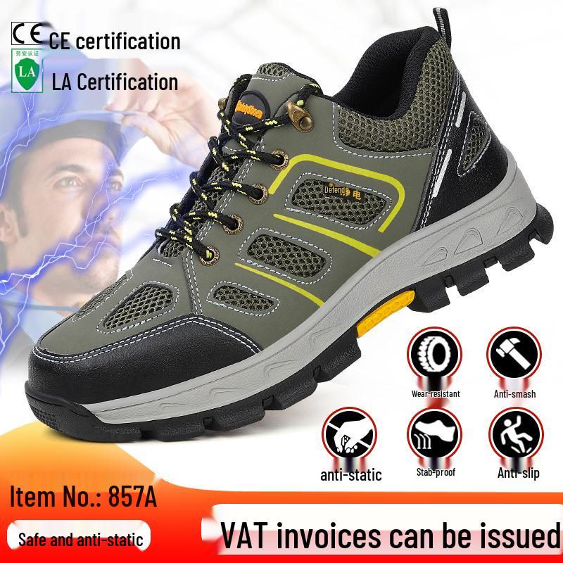 Atmungsaktive Antistatische Durchtrittsichere Anti-Quetsch-Sicherheitsarbeitsschuhe mit Fly-Knit