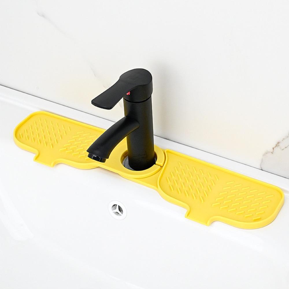 Slope Shape Sink Splash Guard Rotatable Faucet Drip Catcher Tray Sink Faucet Mat  Kitchen Sink