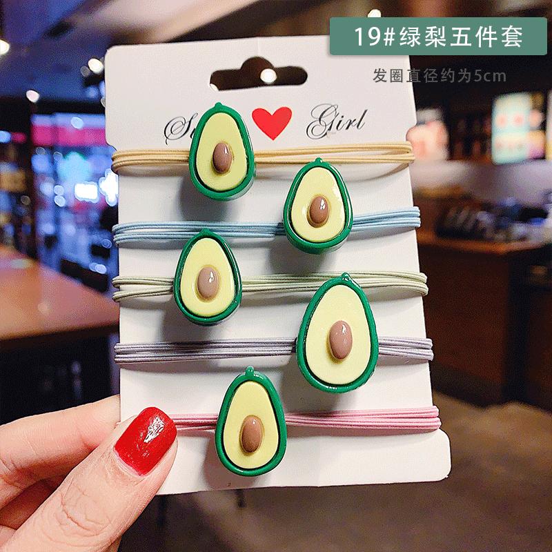 5 Pcs/set Cartoon Animals Flower Children Elastic Hair Rubber Bands Accessories For Girls Kids Scrunchies Tie Hair Rope Holder