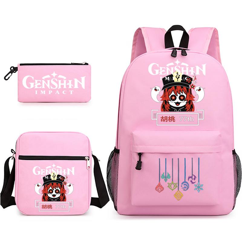 Three-piece Backpack Versatile High School Travel Bag