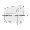Thick Twill Non-Slip Semi-Circular Sofa Cover for Home or Hotel