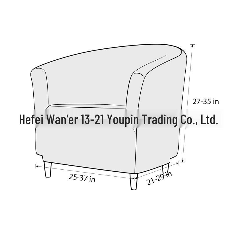 Thick Twill Non-Slip Semi-Circular Sofa Cover for Home or Hotel
