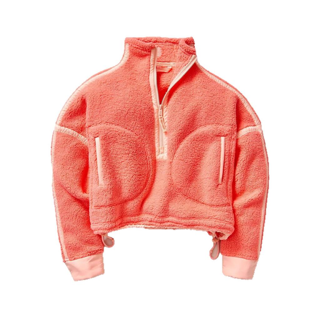 Jogging Half-zipper Sweater Jacket Women's High-end Warm Thick Velvet Shoulder Slimming Sweatshirt Top