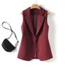 Fashionable Spring and Autum Sleeveless Suit Vest for Women's Workplace Elegant Versatile Slim Suit Collar Vest Jacket