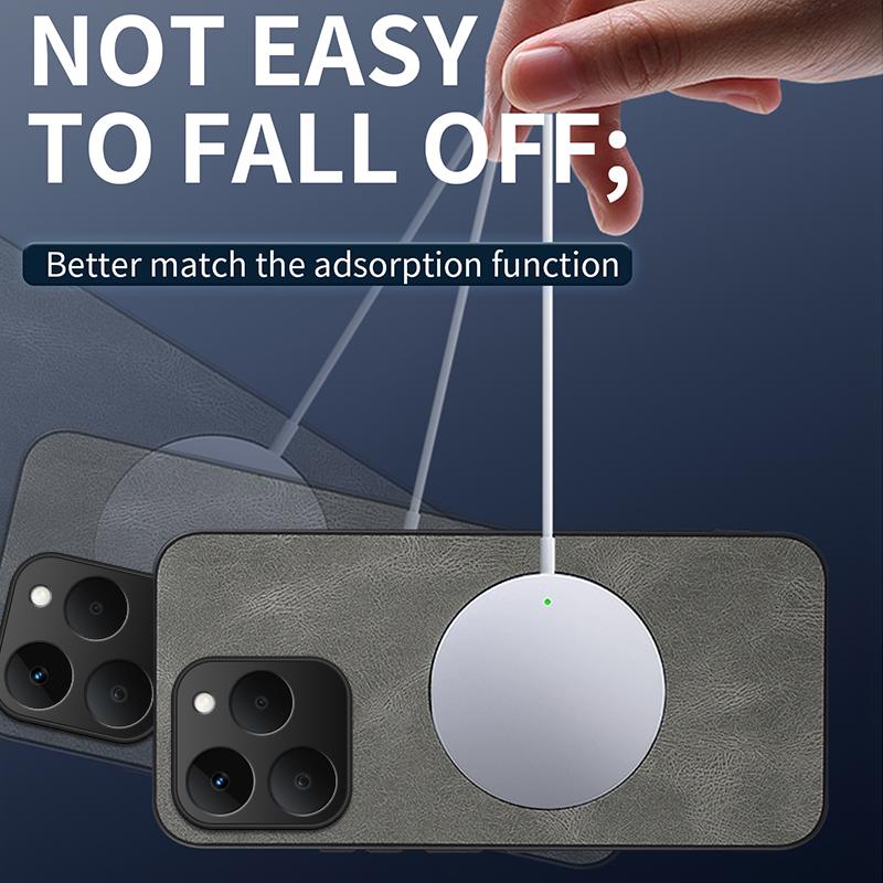 Pro Realme 15T Luxusní kožené magnetické pouzdro na telefon Pro Realme 15 Pro Bezdrátové nabíjení Nárazuvzdorný kryt nárazníku Realme Note 70T