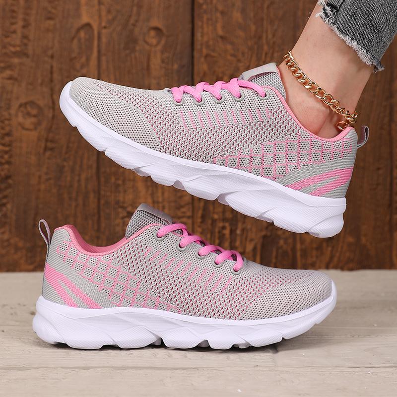 2025 New Women's Running Shoes Spring Autumn Breathable Casual Sports Shoes Mesh Anti Slip Vibration Comfortable Walking Shoes