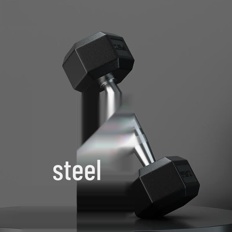 Eco-Friendly Rubber-Coated Hexagonal Dumbbells