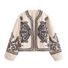 24 Styles of Op Foreign Trade Autumn Women's Clothing, European and American Style Fashion Round Neck Retro Embroidered Long-Sleeve Jacket