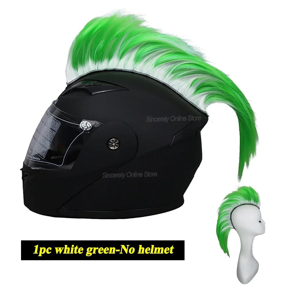 Mohawk Motorcycle Helmet Braids Decorations Wigs For Helmet Cockscomb Motocross Full Face Men Helmet Decors Hair Braids Stickers