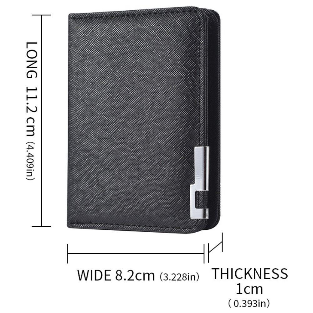 New PU Leather Retro Men's Wallet Two-Fold Orange Black Grey White Multiple Pockets Ultra Thin Coin Purse Men Women