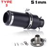 51mm Racing Motorcycle Exhaust Muffler GP-project Universal Sport Bike Muffler
