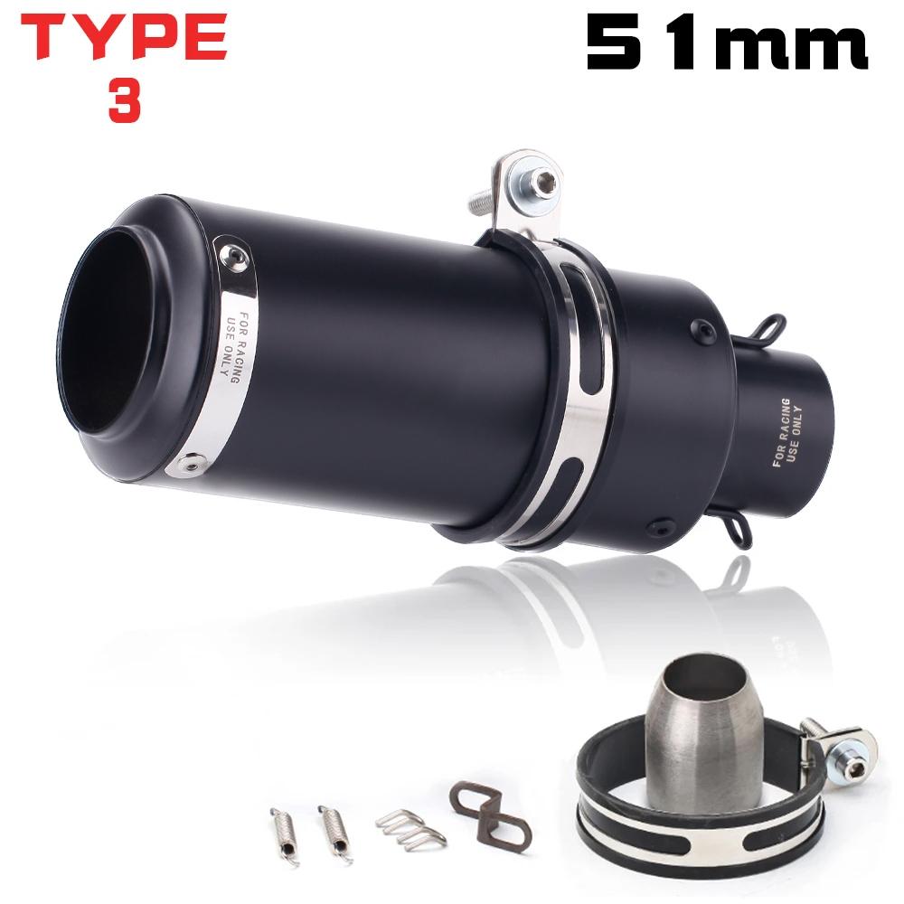 51mm Racing Motorcycle Exhaust Muffler GP-project Universal Sport Bike Muffler