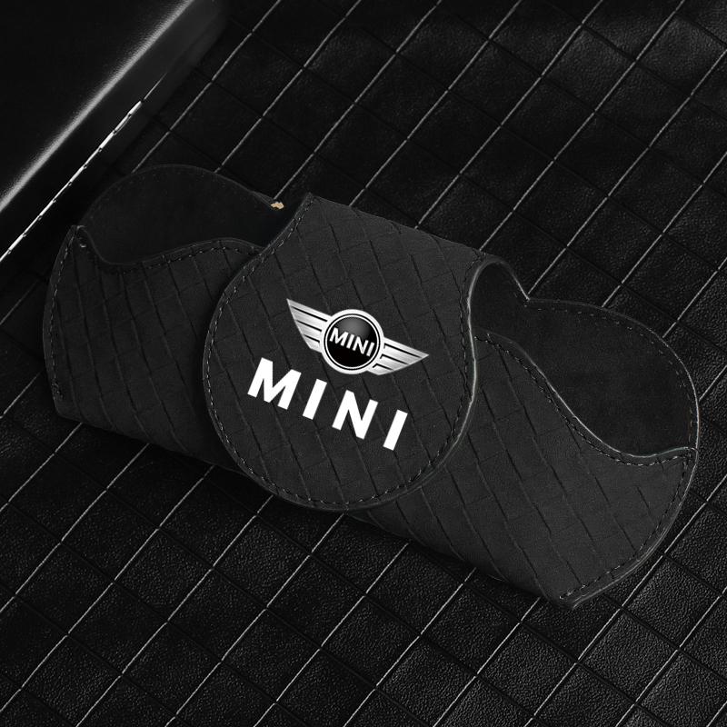 

Leather Car Sun Visor Glasses Box Sunglasses Holder For Mini Cooper JCW Works R56 R50 F54 F55 F56 F57 F60 R52 R53 R55 R57 R58 чорний