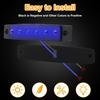 Side Marker Marker for Trailers and Set of 10 X-STYLE LEDs, Blue, 12V/24V Universal, 6-LED Lamps, Trucks, (Blue)