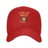 Cool Cat Graphic Baseball Cap Trendy Cartoon Animal Adjustable Summer Travel Hat